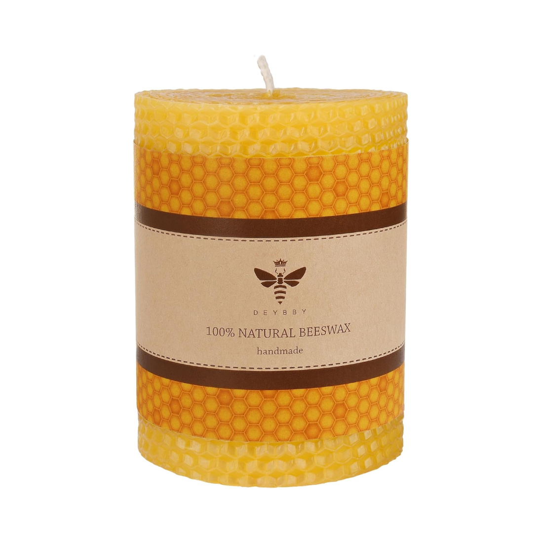 Beeswax Pillar Candles Set - Handmade Pure Beeswax Rolled Candles
