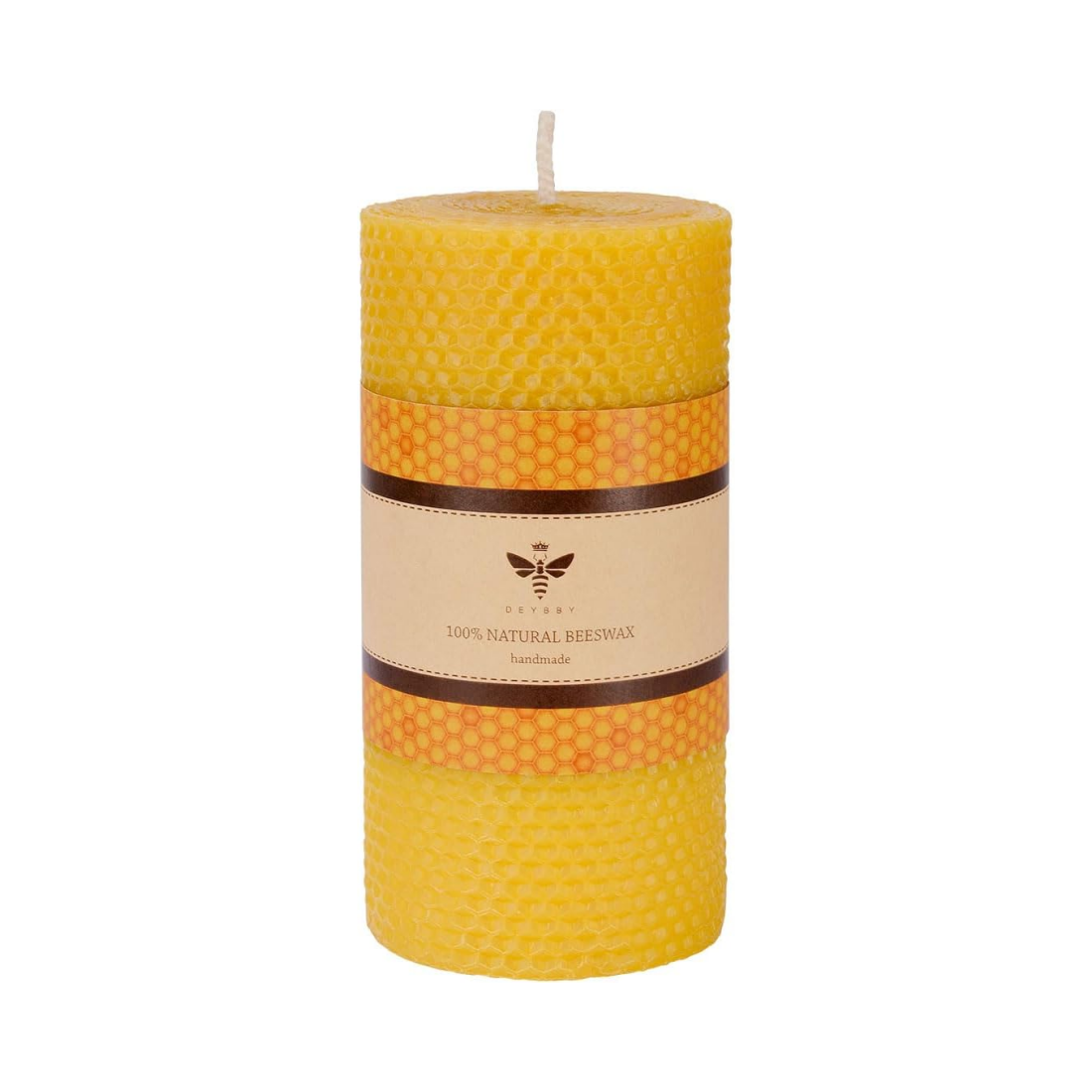 Beeswax Pillar Candles Set - Handmade Pure Beeswax Rolled Candles