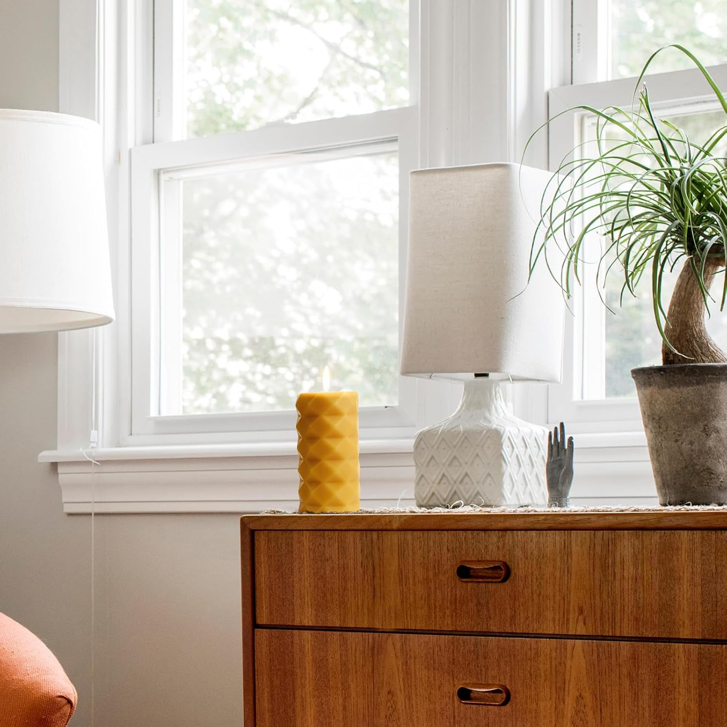 Natural Beeswax Pillar Candle