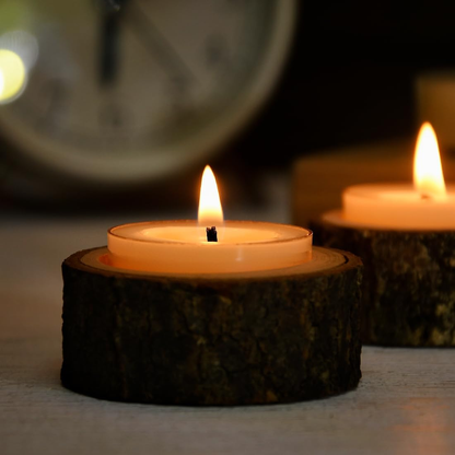 Natural White Beeswax Tealights, DEYBBY Handmade Beeswax Candles Set