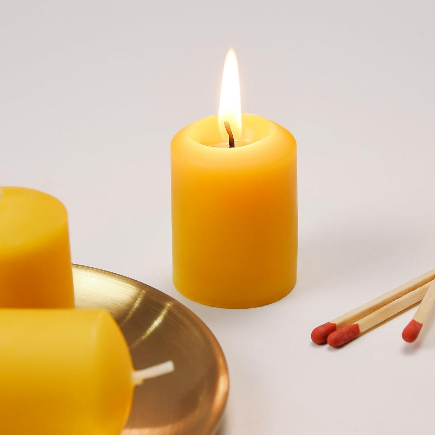 Beeswax Votive Candles-Natural Small Votives Set for Home Room Decor Party Wedding Spa Gift