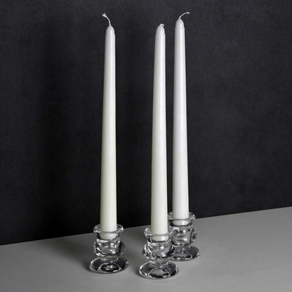 Clear Glass Candlestick Holders, Set of 2/4/6 Taper Candle Holders for Wedding, Decoration and Dinning