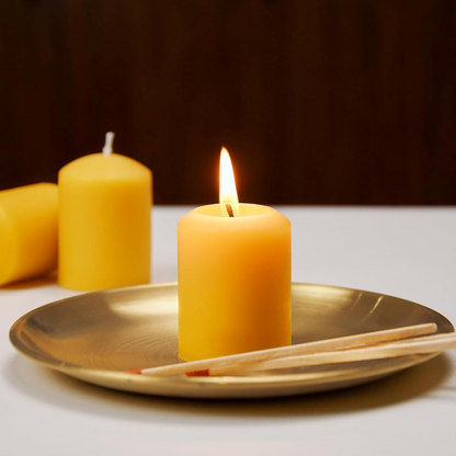 Beeswax Votive Candles-Natural Small Votives Set for Home Room Decor Party Wedding Spa Gift