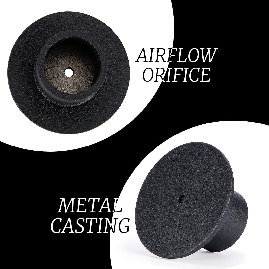 DEYBBY Black Metal Taper Candle Holders Set