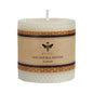 3" White Hand Rolled Beeswax Pillar Candle