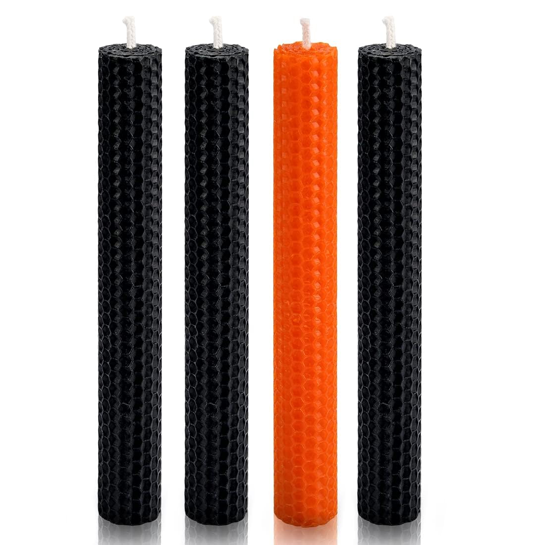 DEYBBY Handmade Beeswax Taper Candles, Dripless Wax Candles