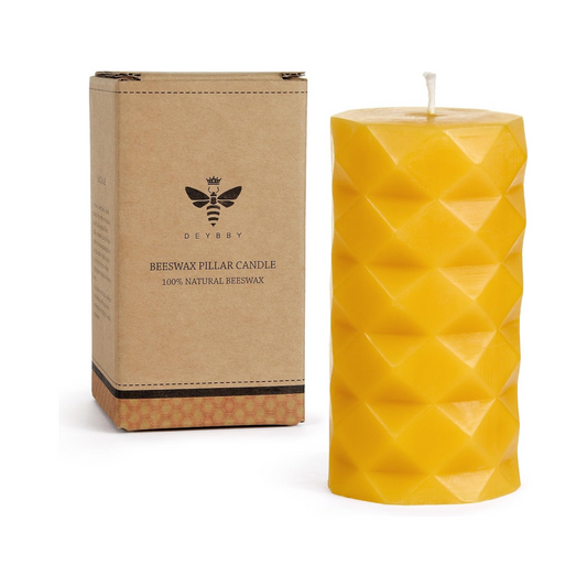 Natural Beeswax Pillar Candle