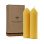 Beeswax Pillar Candles Set-Handmade Pure Beeswax Rolled Candles