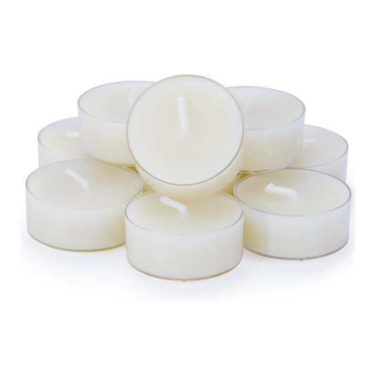 Natural White Beeswax Tealights, DEYBBY Handmade Beeswax Candles Set