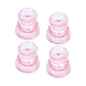 Pink Glass Candlestick Holders, Set of 4 Taper Candle Holders for Wedding, Decoration and Dinning