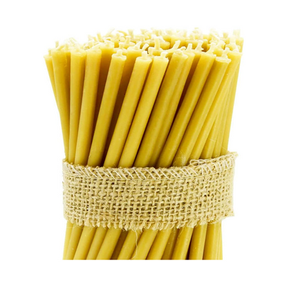 DEYBBY Beeswax Birthday Candles, Dripless and Smokeless, Eco Taper Candles for Home, Dinner, Cake, Prayer, Church, Hanukkah, Christmas