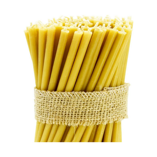 DEYBBY Beeswax Birthday Candles, Dripless and Smokeless, Eco Taper Candles for Home, Dinner, Cake, Prayer, Church, Hanukkah, Christmas