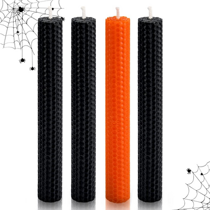 DEYBBY Handmade Beeswax Taper Candles, Dripless Wax Candles