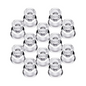 Clear Glass Candlestick Holders, Set of 12 Taper Candle Holders for Wedding, Decoration and Dinning