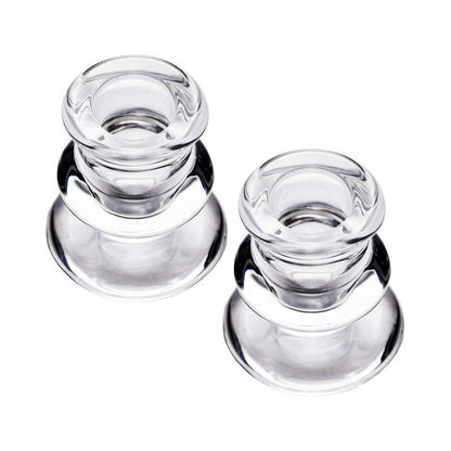Clear Glass Candlestick Holders, Set of 2/4/6 Taper Candle Holders for Wedding, Decoration and Dinning