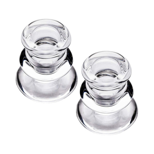 Clear Glass Candlestick Holders, Set of 2/4/6 Taper Candle Holders for Wedding, Decoration and Dinning