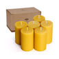Beeswax Pillar Candles Set of 6, 2×3.3 in Handmade Pure Beeswax Rolled Candles for Gift & Home Decor