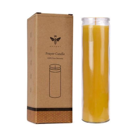 7 Day Beeswax Yartzeit Candle-Kosher Yahrtzeit Memorial and Yom Kippur Candle in Glass Jar