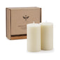 2*4'' Pure Beeswax Pillar Candles Set, Natural