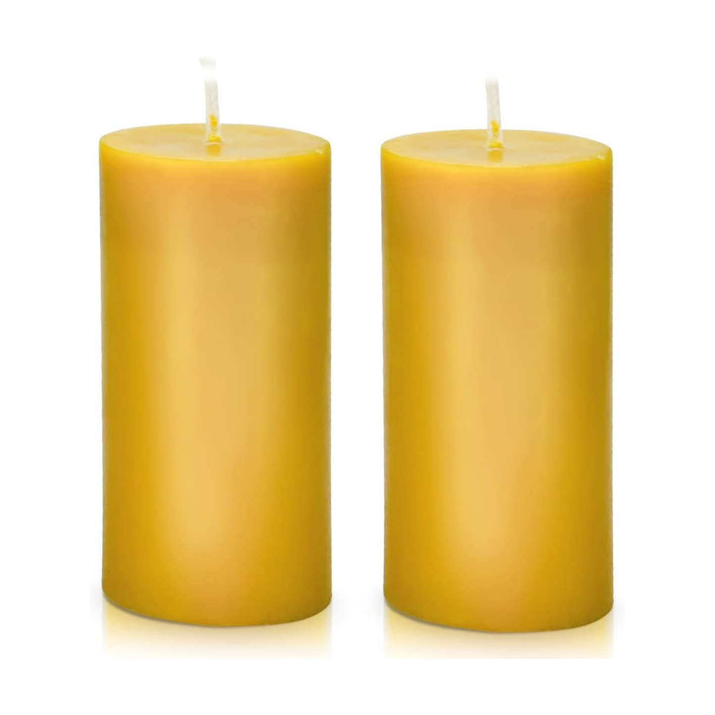 Beeswax Pillar Candles Set of 4, Smokeless Dripless Pure Beeswax Candle Set