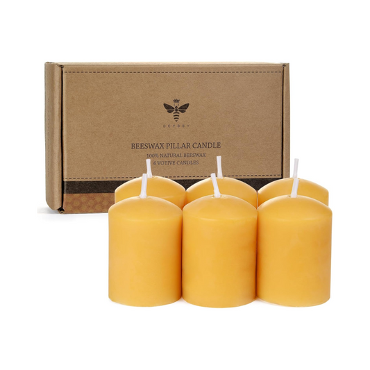 Beeswax Votive Candles-Natural Small Votives Set for Home Room Decor Party Wedding Spa Gift