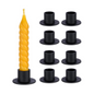 DEYBBY Black Metal Taper Candle Holders Set