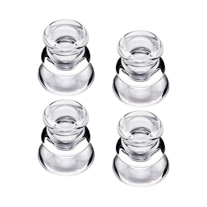 Clear Glass Candlestick Holders, Set of 2/4/6 Taper Candle Holders for Wedding, Decoration and Dinning