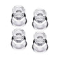Clear Glass Candlestick Holders, Set of 2/4/6 Taper Candle Holders for Wedding, Decoration and Dinning