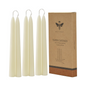 White Beeswax Taper Candles, Smokeless and Dripless