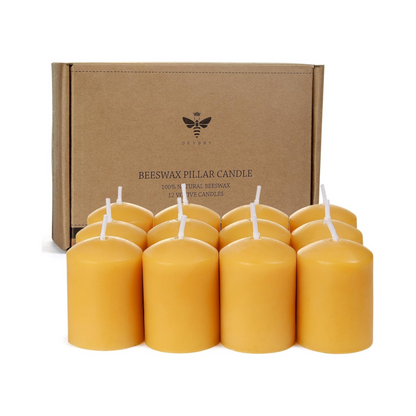 Beeswax Votive Candles-Natural Small Votives Set for Home Room Decor Party Wedding Spa Gift