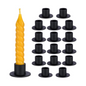 DEYBBY Black Metal Taper Candle Holders Set