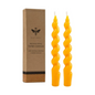 Natural Spiral Beeswax Candles Set, Dripless and Smokless