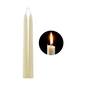 White Beeswax Taper Candles, Smokeless and Dripless