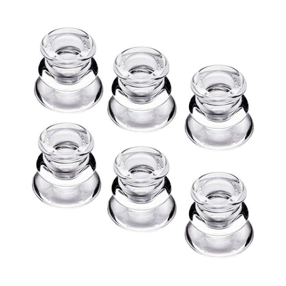 Clear Glass Candlestick Holders, Set of 2/4/6 Taper Candle Holders for Wedding, Decoration and Dinning