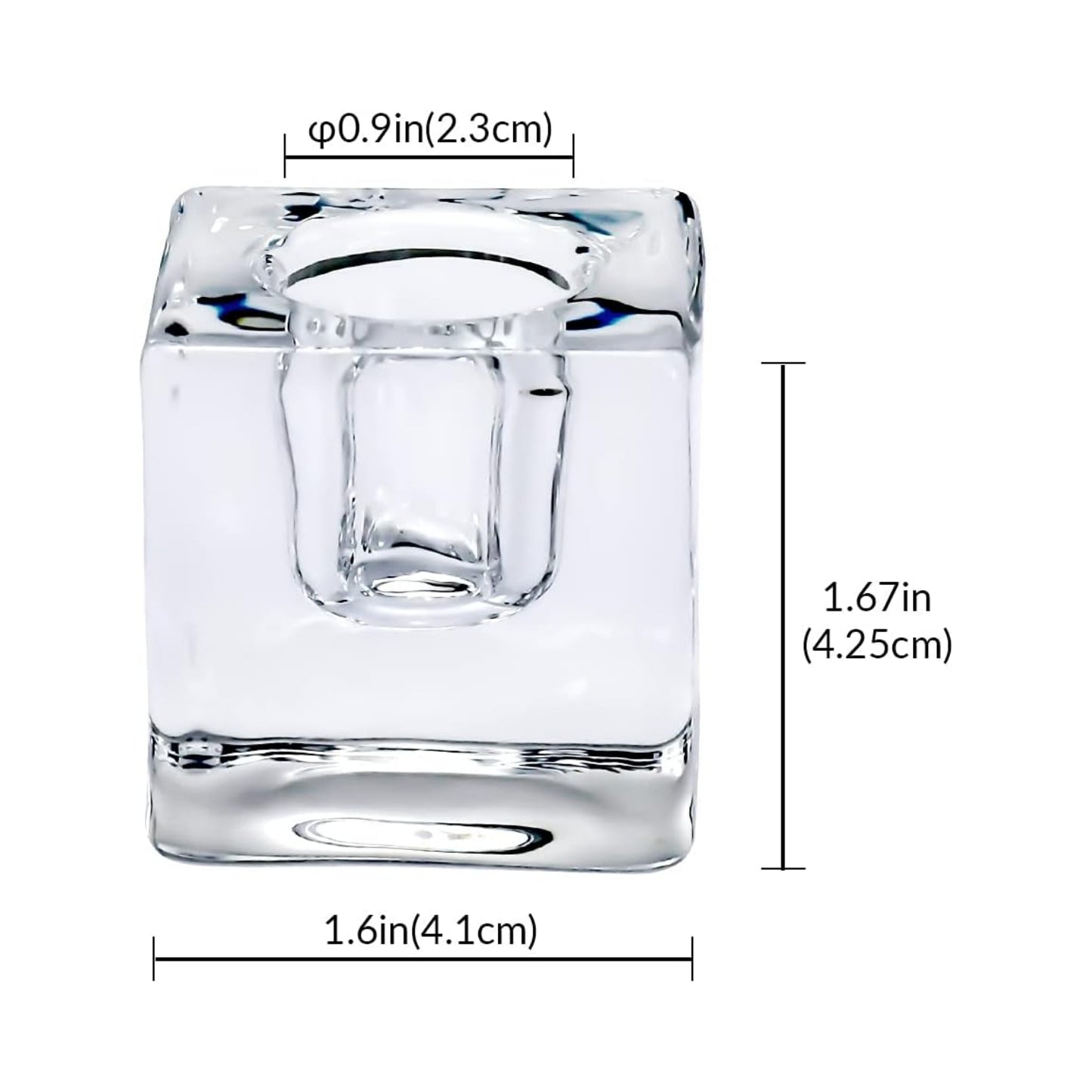 Glass Taper Candle Holders| 6pcs Clear Candlestick Holder|Small Glass Candle Holder