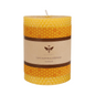 Beeswax Pillar Candles Set - Handmade Pure Beeswax Rolled Candles
