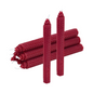 DEYBBY 8" Hand-Rolled Beeswax Taper Candles 6 Pack