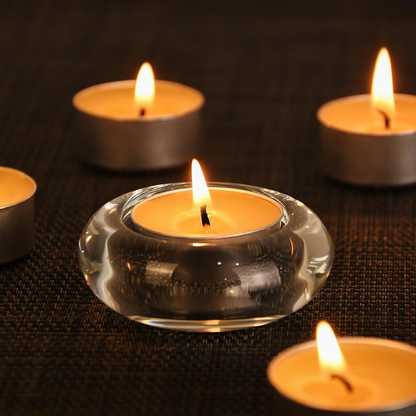 Natural Beeswax Tea Candles, DEYBBY 20 Pack Handmade Beeswax Candles in Aluminum Cup