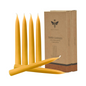 Pure Beeswax Taper Candles Set, Natural