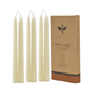 White Beeswax Taper Candles, Smokeless and Dripless