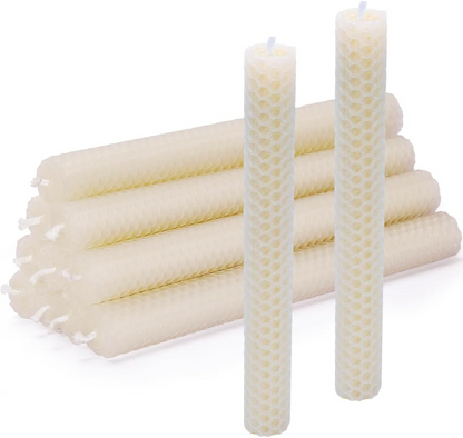 DEYBBY Handmade Beeswax Taper Candles, Dripless Wax Candles