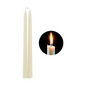 White Beeswax Taper Candles, Smokeless and Dripless