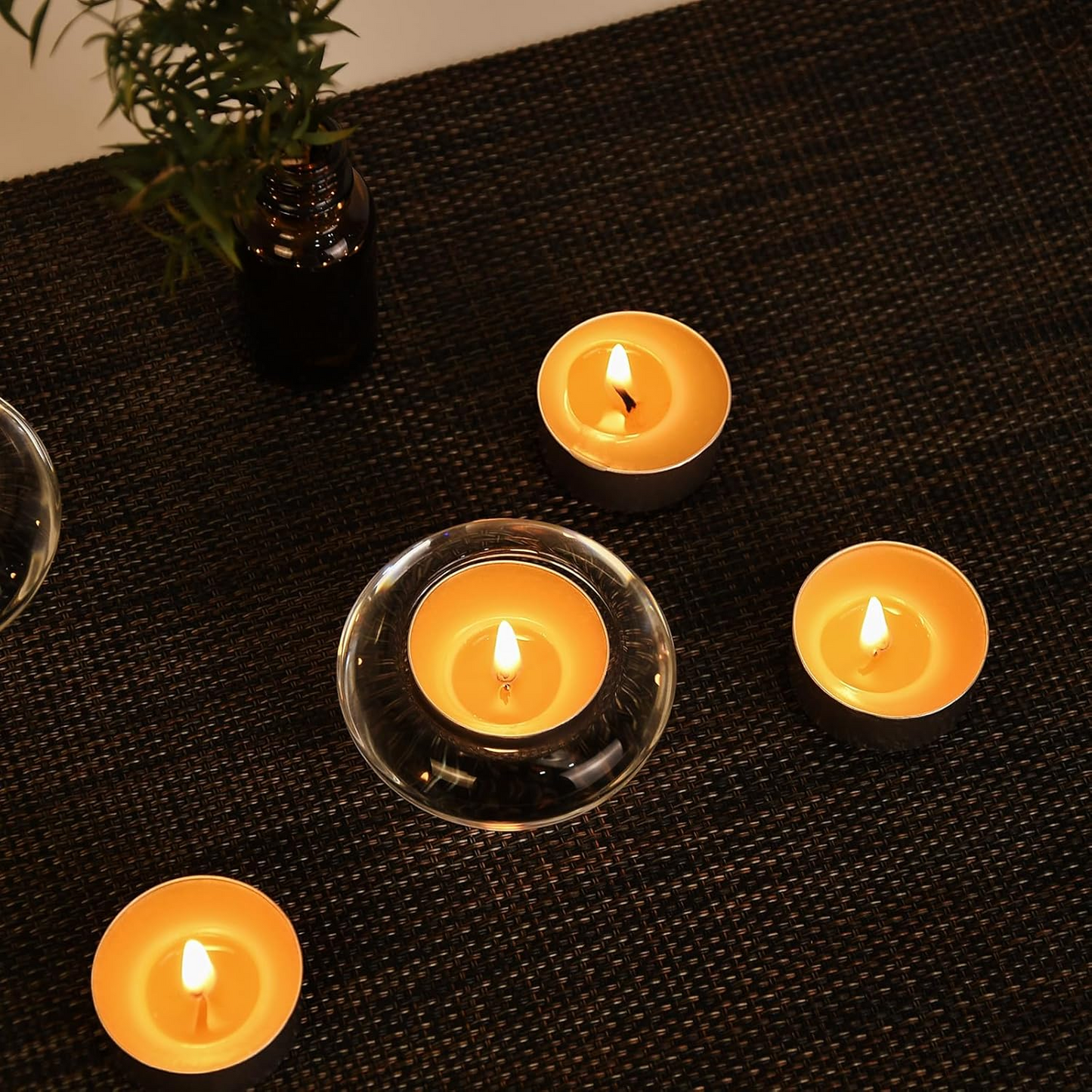Natural Beeswax Tea Candles, DEYBBY 20 Pack Handmade Beeswax Candles in Aluminum Cup