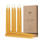 Pure Beeswax Taper Candles Set, Natural