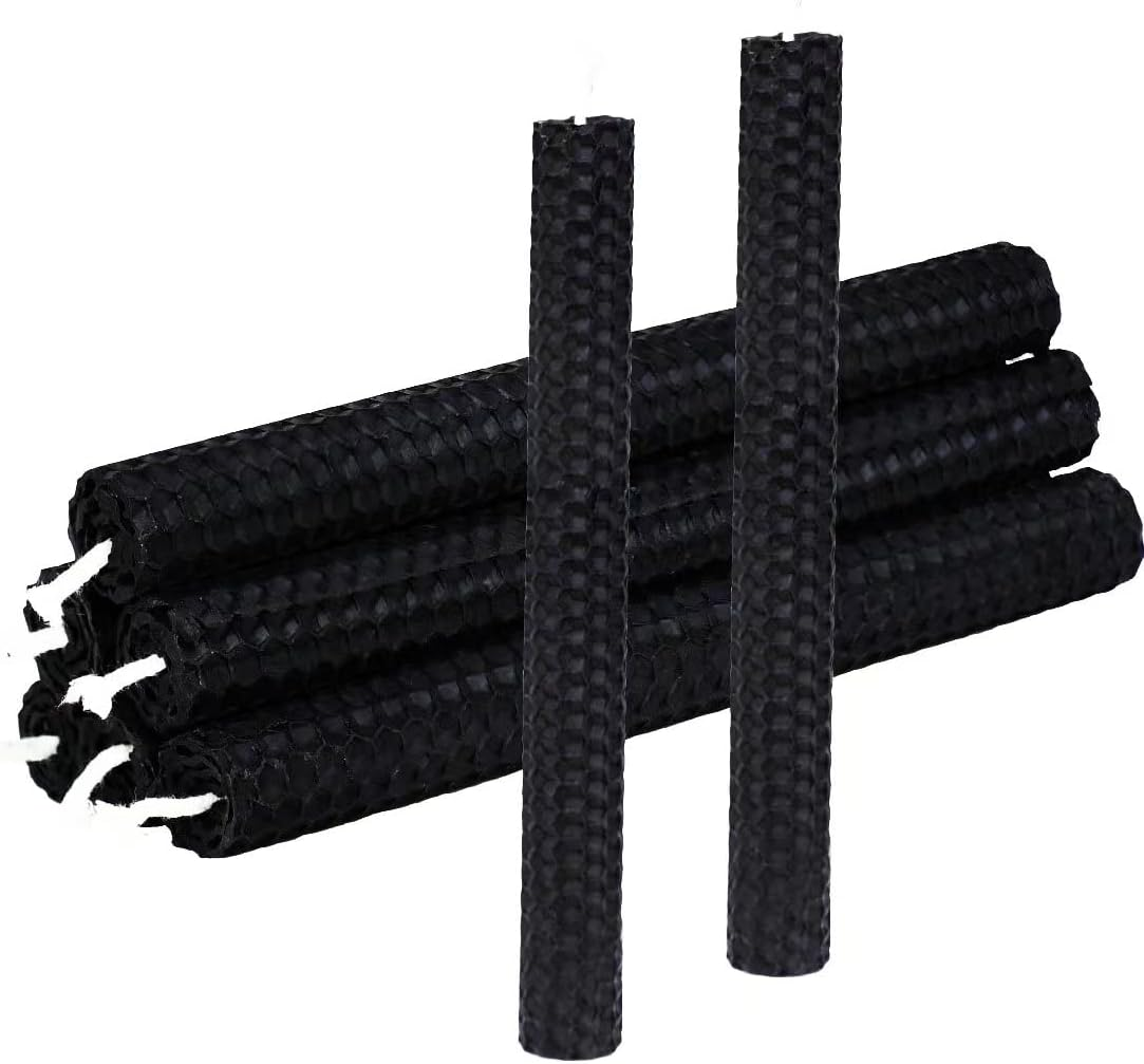 DEYBBY Handmade Beeswax Taper Candles, Dripless Wax Candles